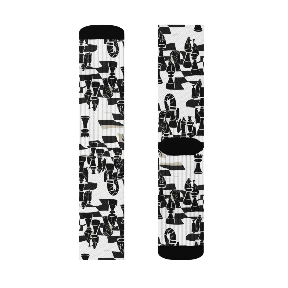 Black Queen on Socks — Left Sock