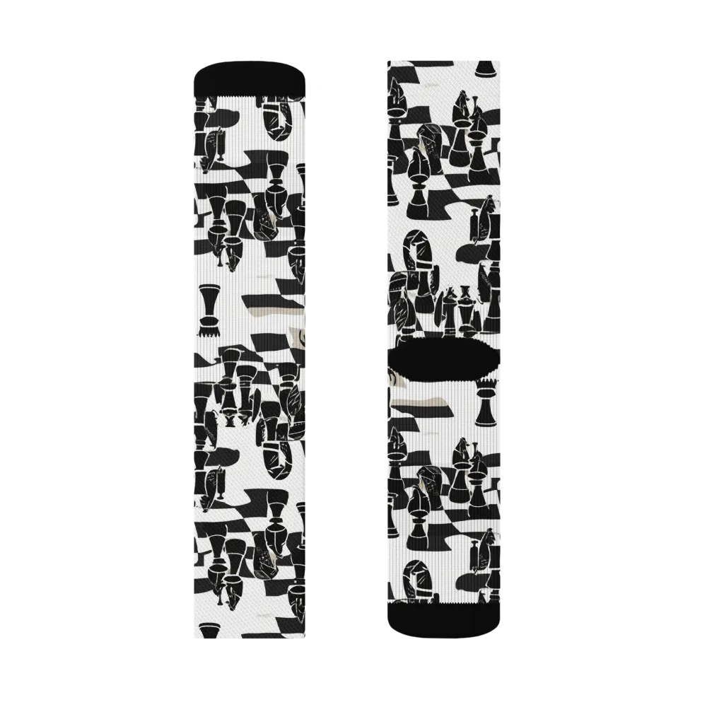 Black Queen on Socks — Right Sock