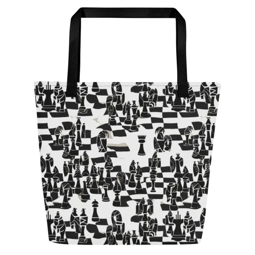 Black Queen on a Large Tote Bag W/ Pocket