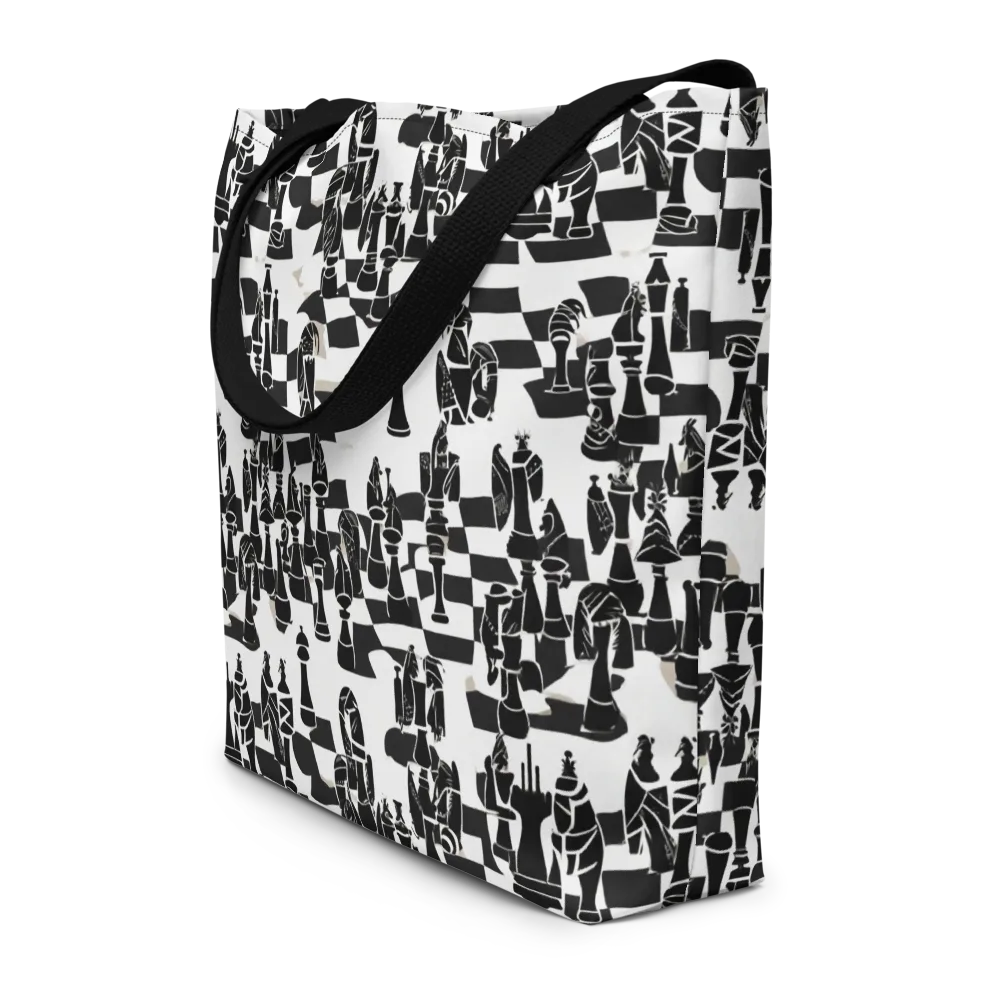 Black Queen on Large Tote Bag W/ Pocket — Front