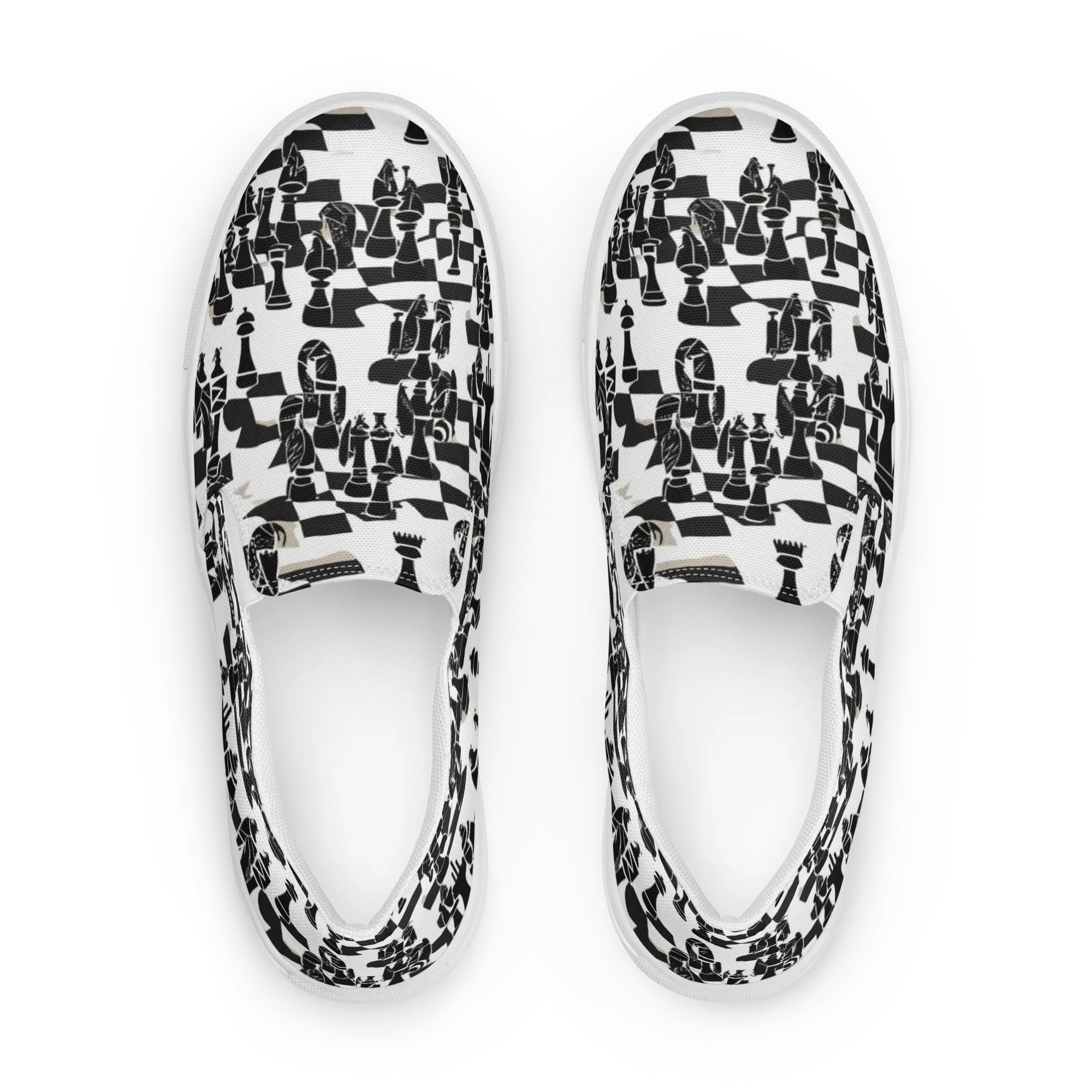 Black Queen on Women's Slip-On Canvas Shoes — Front