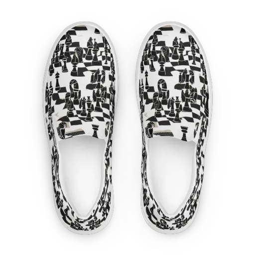 Black Queen on a Women's Slip-On Canvas Shoes