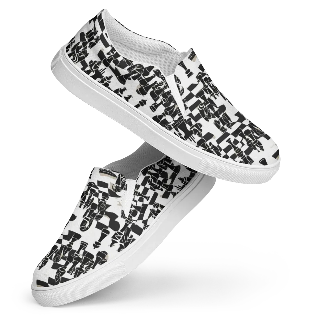 Black Queen on Women's Slip-On Canvas Shoes — Front