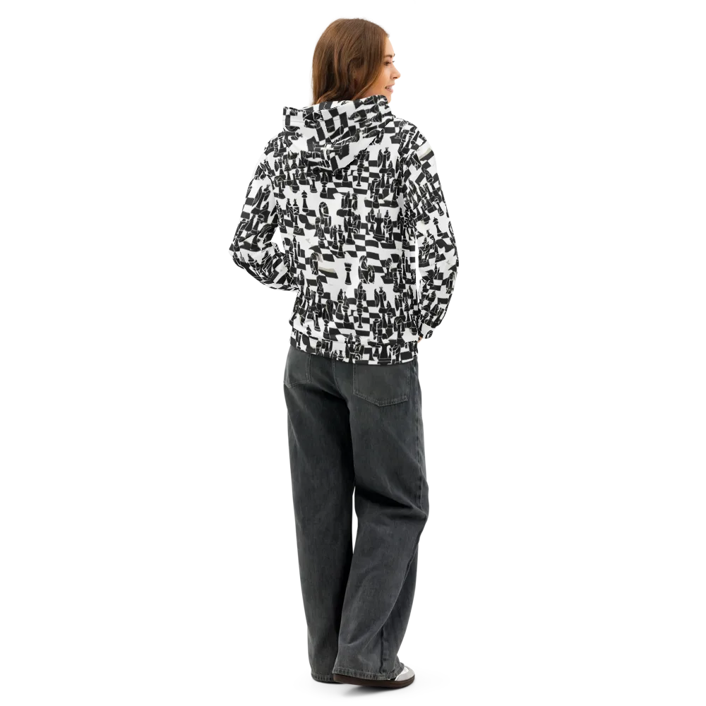 Black Queen on Cotton Hoodie — Back