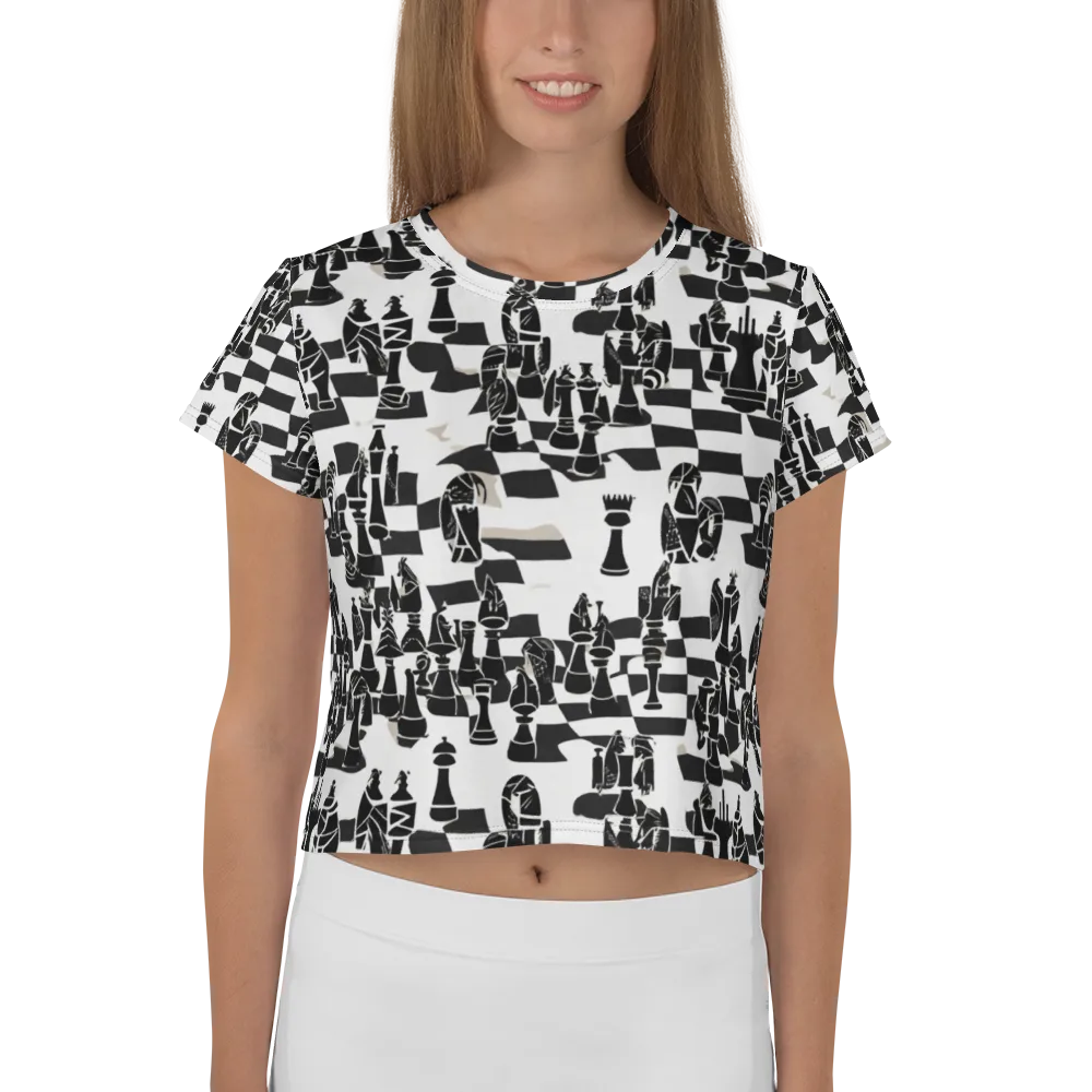 Black Queen on Crop Tee — Front