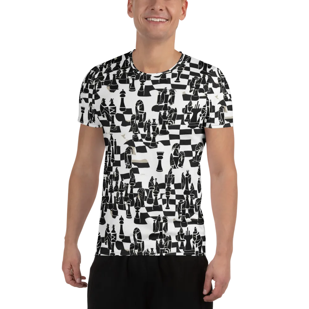 Black Queen on Men's Athletic T-Shirt — Front