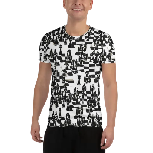 Black Queen on a Men's Athletic T-Shirt