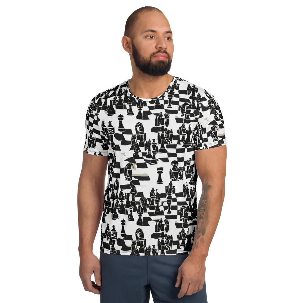 Black Queen on Men's Athletic T-Shirt — Front