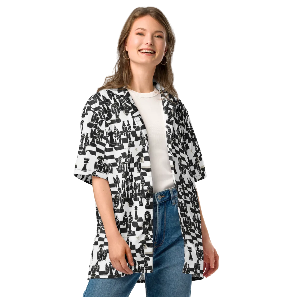 Black Queen on Button Shirt — Front