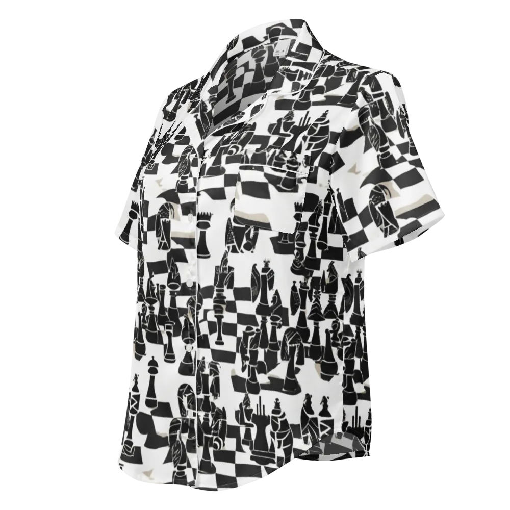 Black Queen on Women's Short Sleeve Pajama Top — Left Front