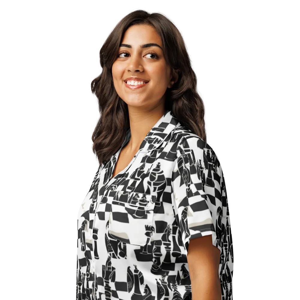 Black Queen on Women's Short Sleeve Pajama Top — Left Front
