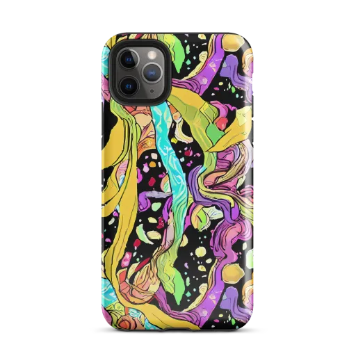 Neon Petal Riot on a Tough Case for iPhone®