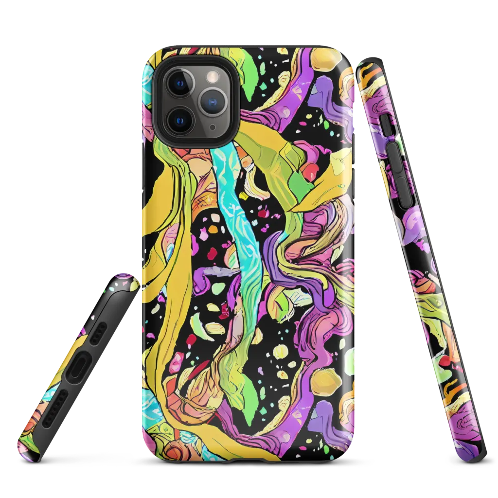 Neon Petal Riot on Tough Case for iPhone® — Front