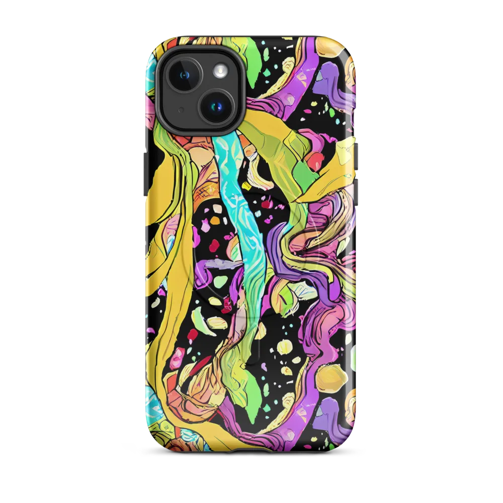 Neon Petal Riot on MagSafe Tough Case for iPhone® — Front