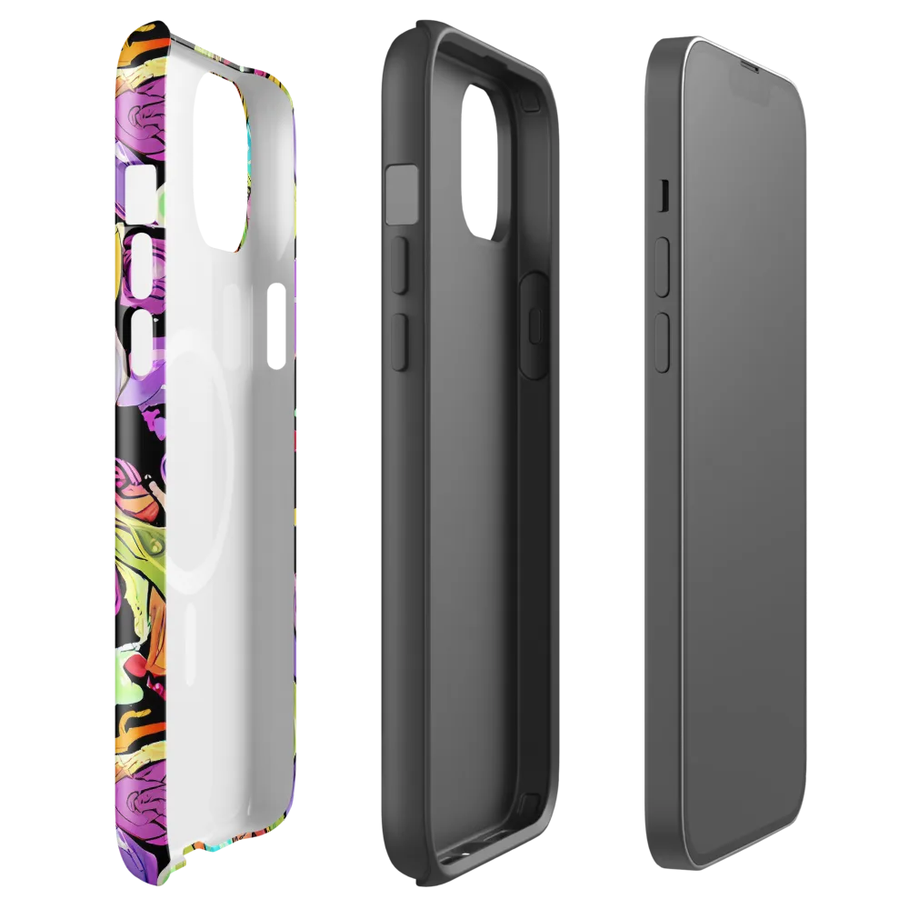 Neon Petal Riot on MagSafe Tough Case for iPhone® — Front