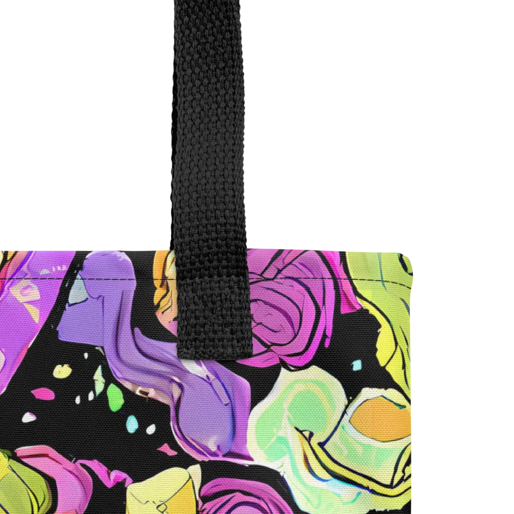 Neon Petal Riot on Tote Bag — Product details