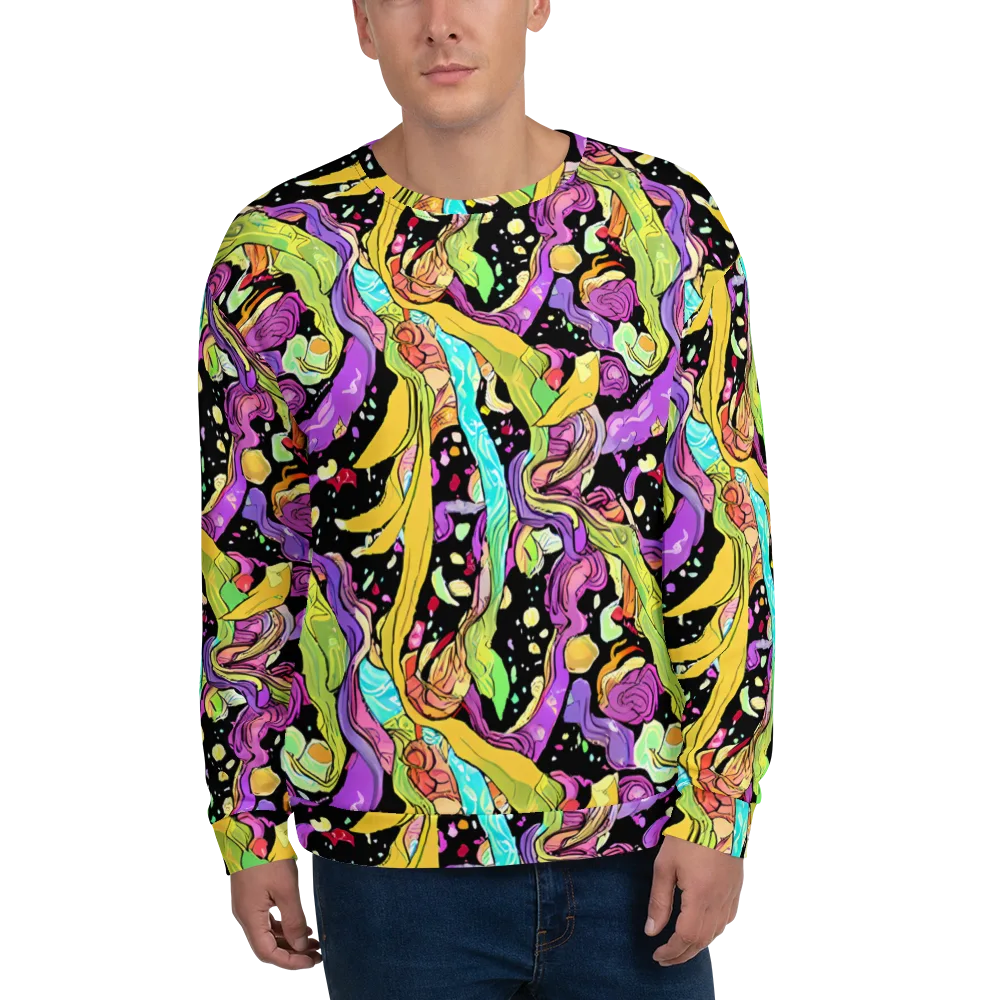 Neon Petal Riot on Sweatshirt — Front