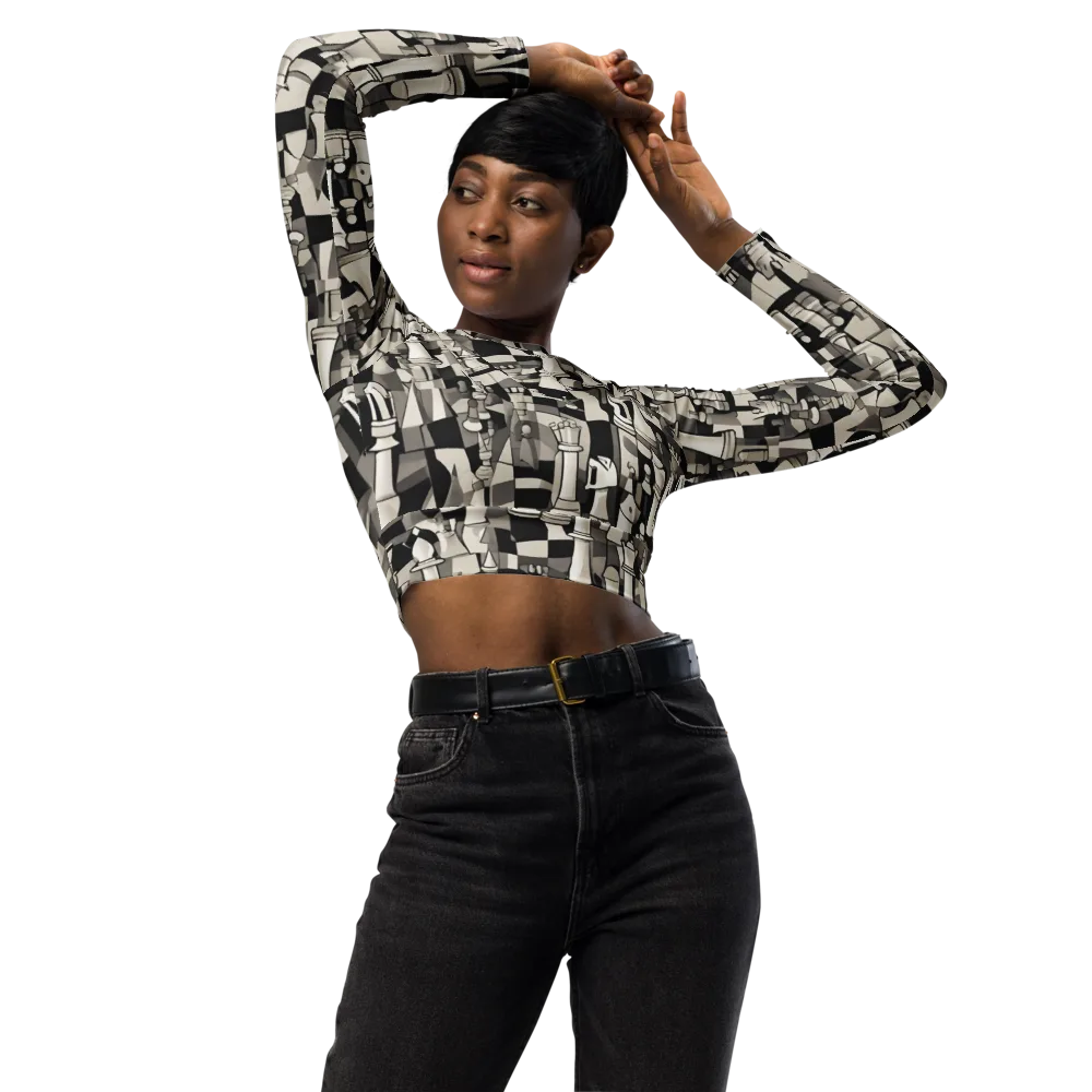 Endgame Garden on Long Sleeve Crop Top — Front