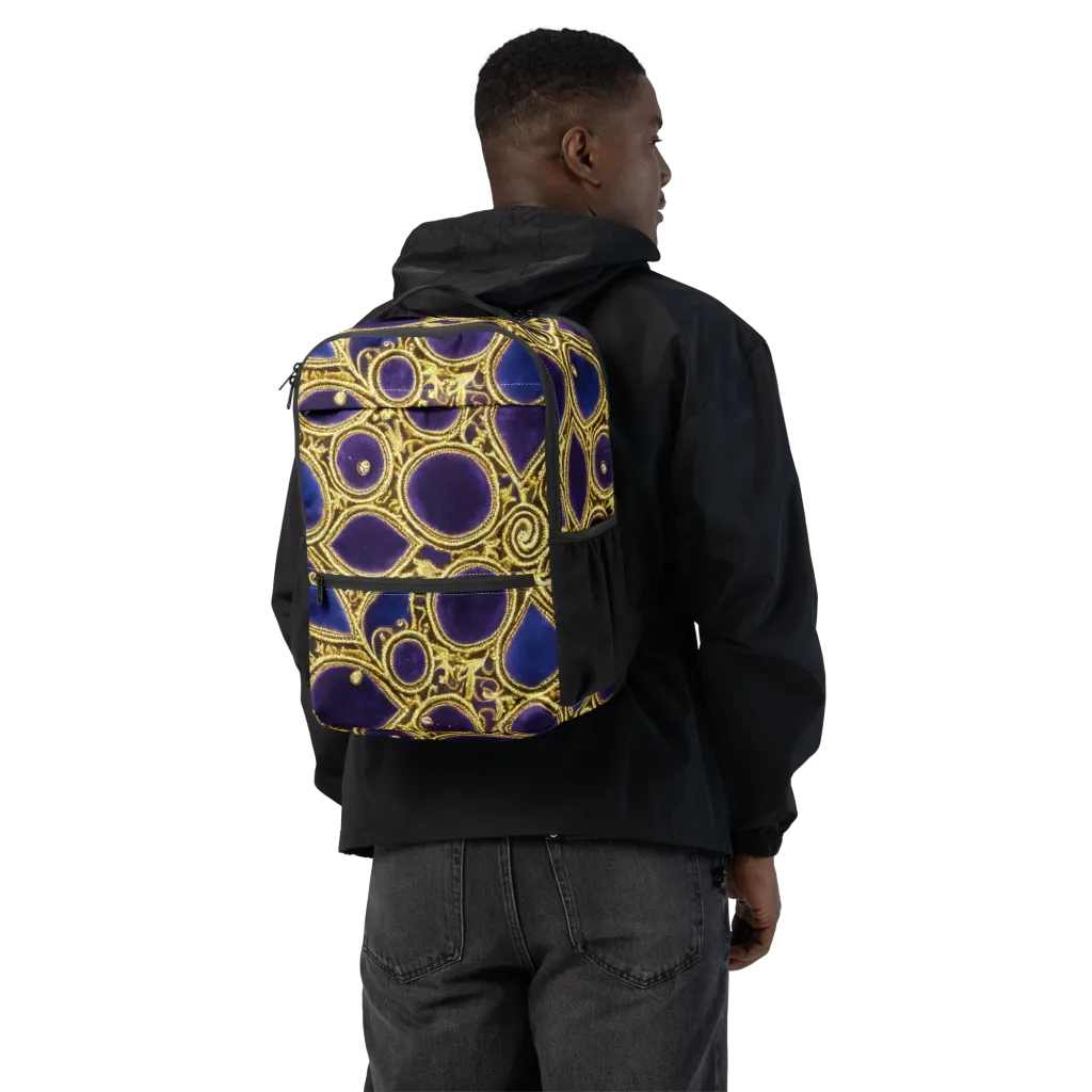 Gilded Midnight on Utility Backpack — Back