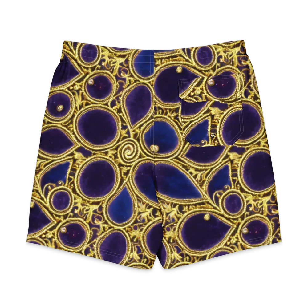 Gilded Midnight on Men's Board Shorts — Back