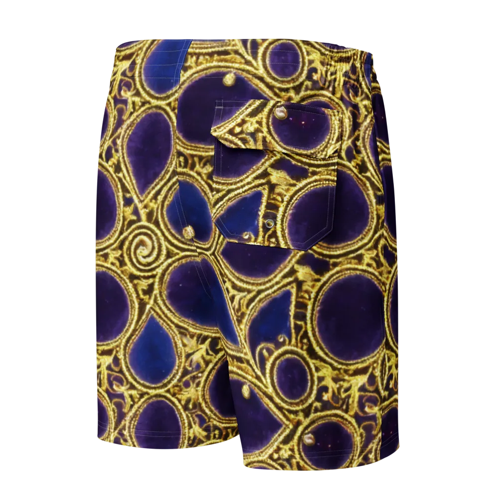 Gilded Midnight on Men's Board Shorts — Back