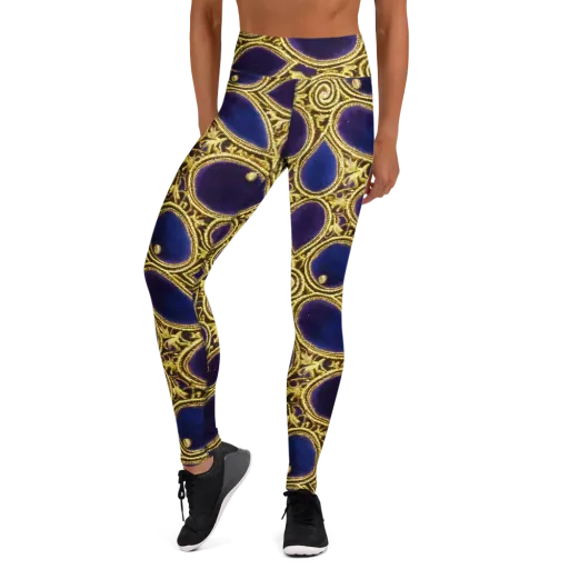 Gilded Midnight on a Yoga Leggings