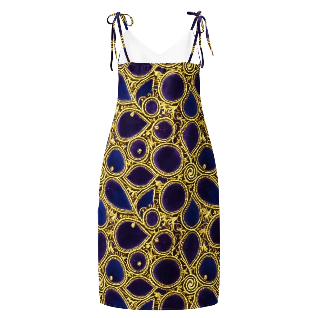 Gilded Midnight on Slip Dress — Back