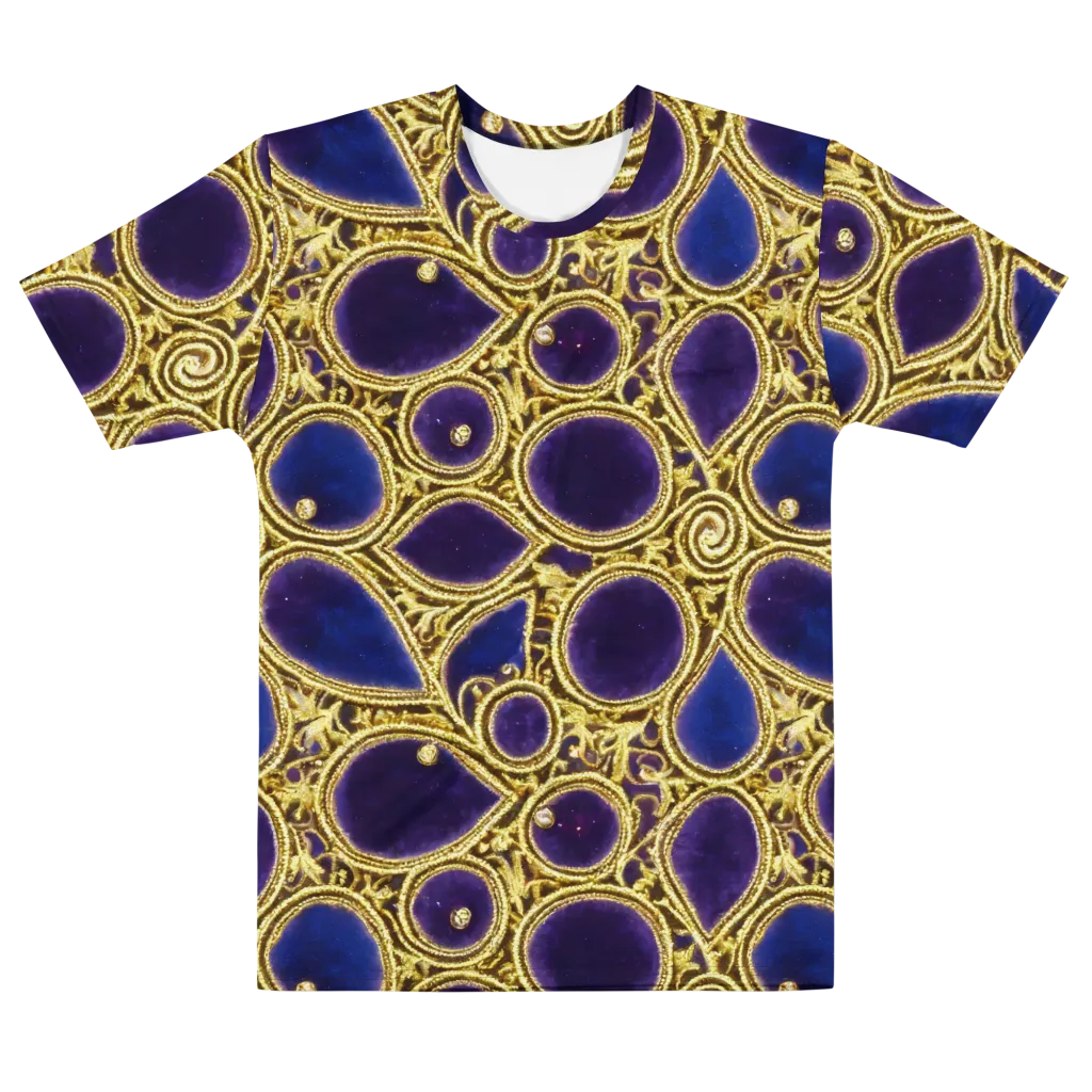 Gilded Midnight on Men's Cotton Crew Neck T-Shirt — Front