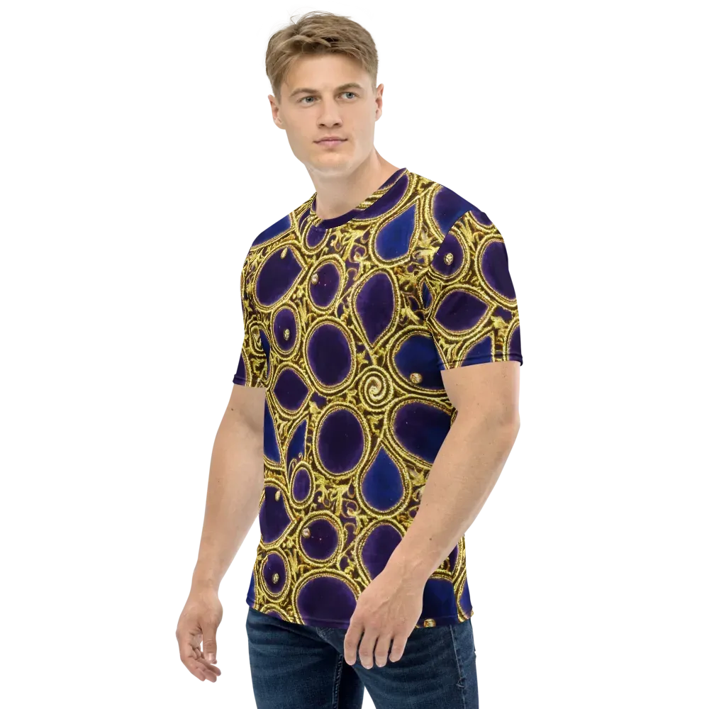Gilded Midnight on Men's Crew Neck T-Shirt — Left