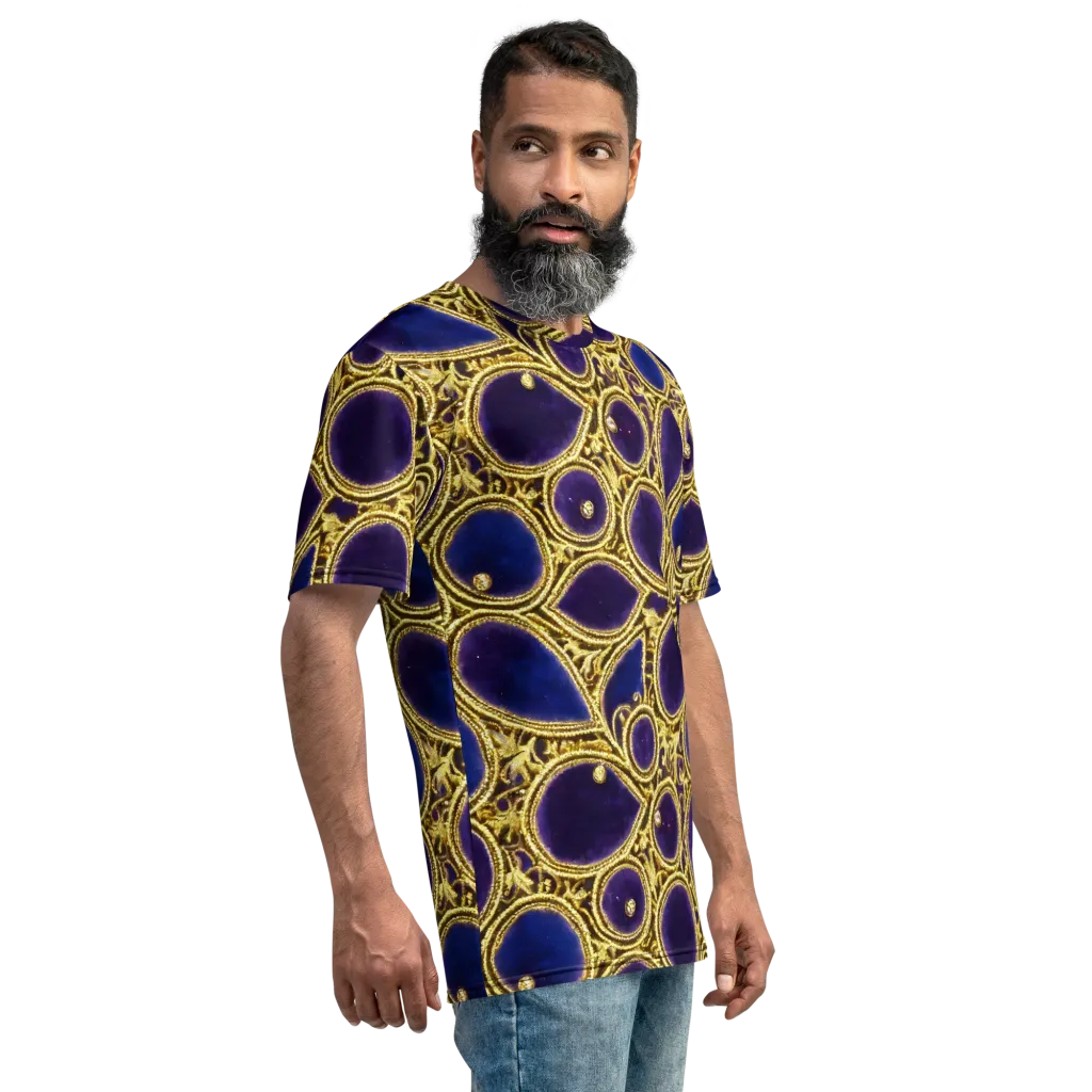 Gilded Midnight on Men's Crew Neck T-Shirt — Right