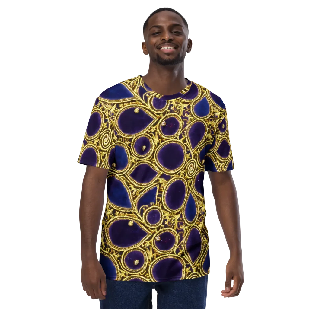 Gilded Midnight on Men's Crew Neck T-Shirt — Front