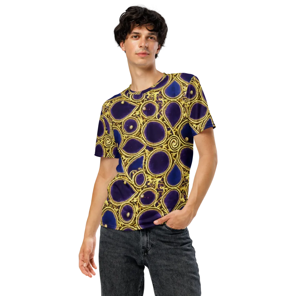 Gilded Midnight on Men's Crew Neck T-Shirt — Front