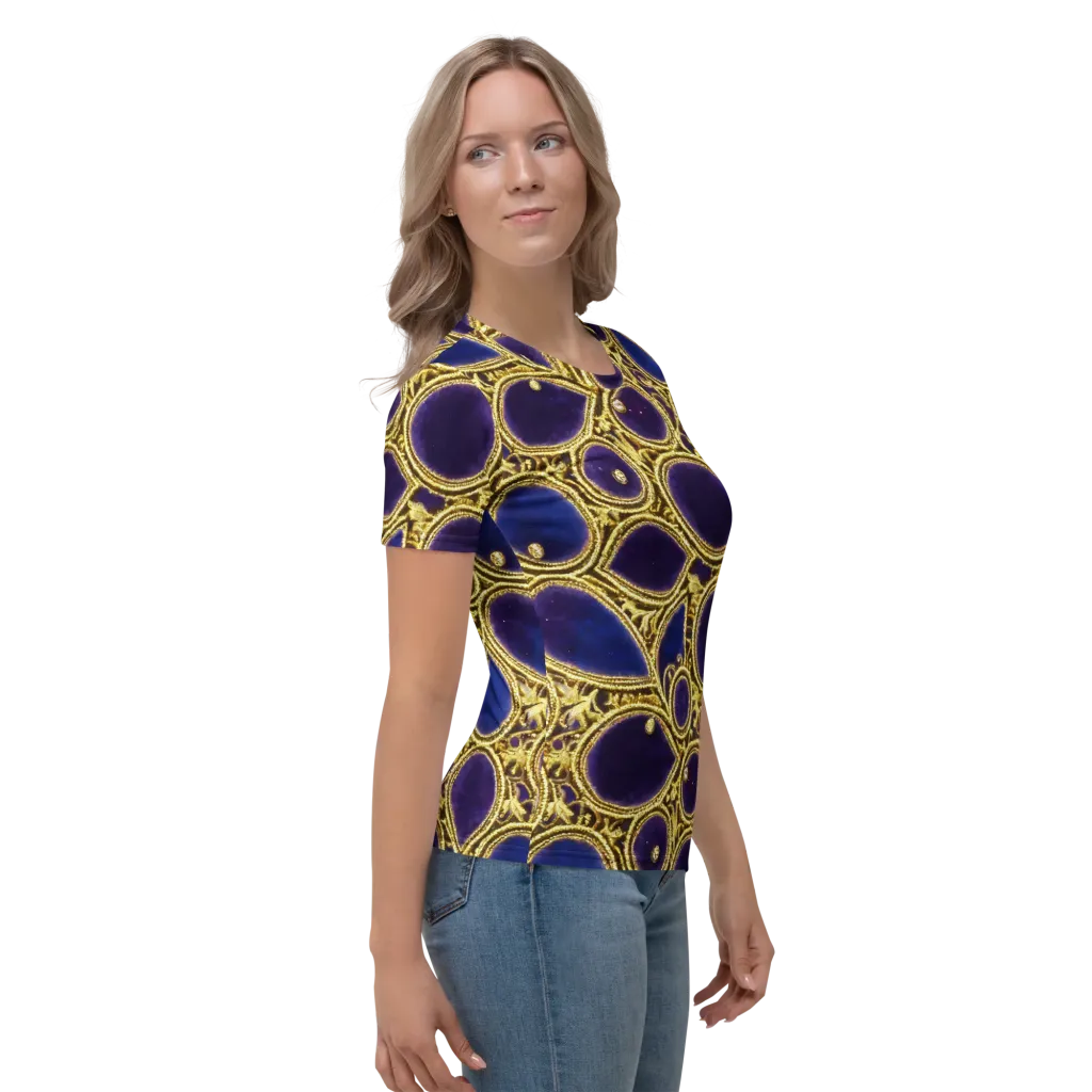 Gilded Midnight on Women's Crew Neck T-Shirt — Right