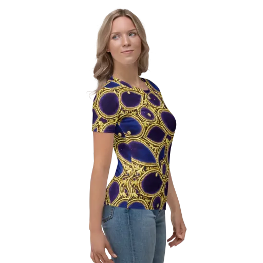 Gilded Midnight on a Women's Crew Neck T-Shirt