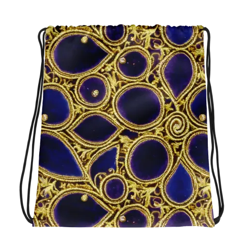 Gilded Midnight on a Drawstring Bag