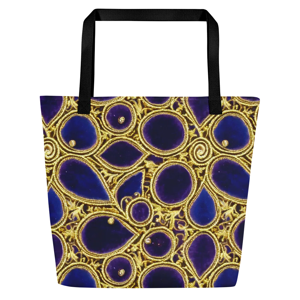 Gilded Midnight on Large Tote Bag W/ Pocket — Front
