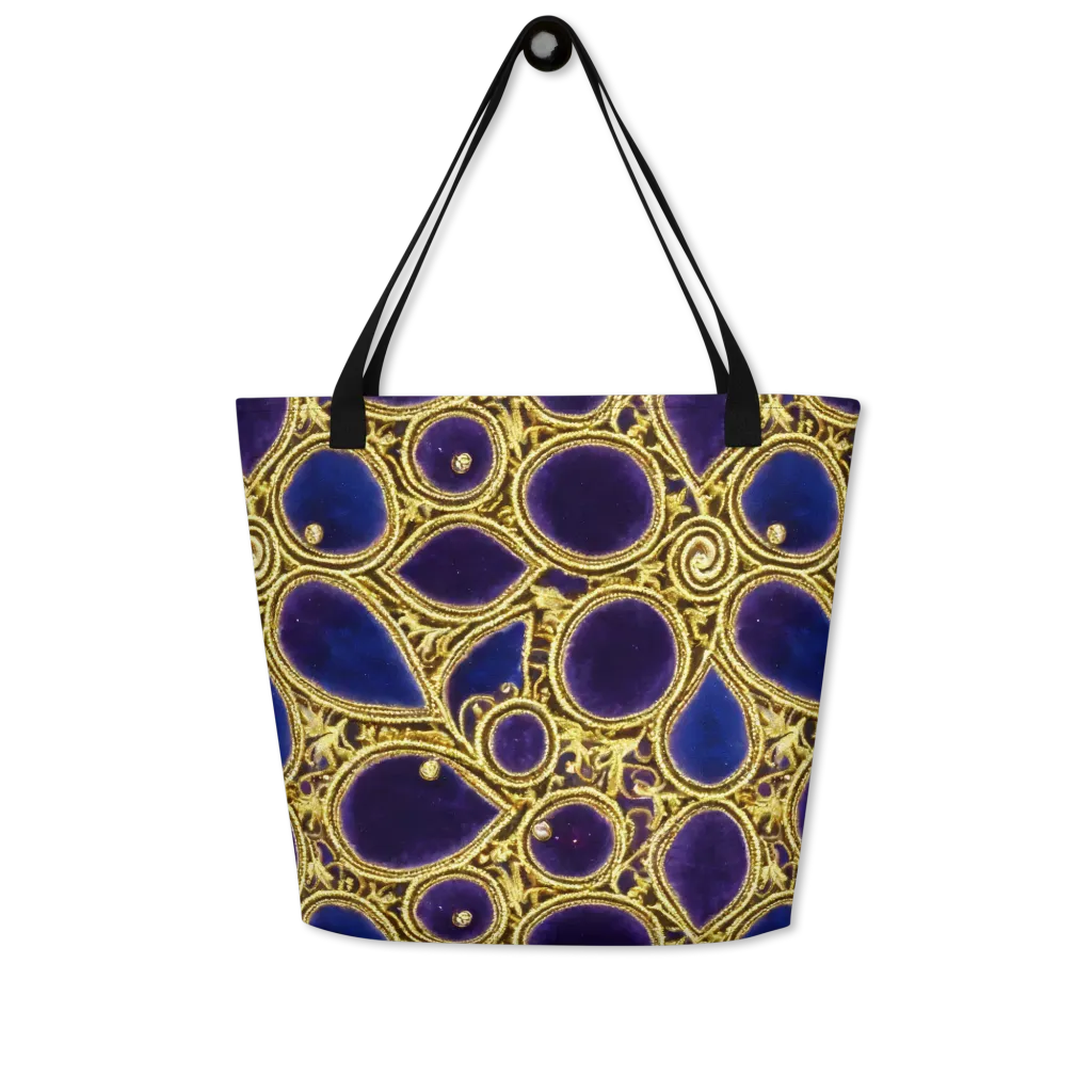 Gilded Midnight on Large Tote Bag W/ Pocket — Front