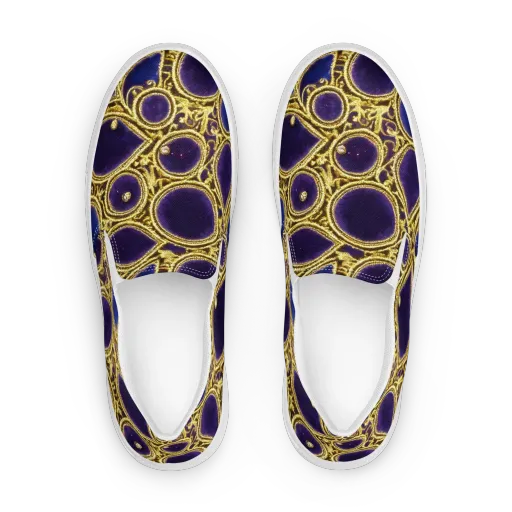 Gilded Midnight on a Women's Slip-On Canvas Shoes