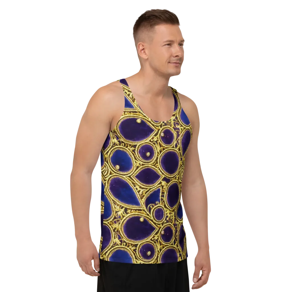 Gilded Midnight on Men's Tank Top — Right Front