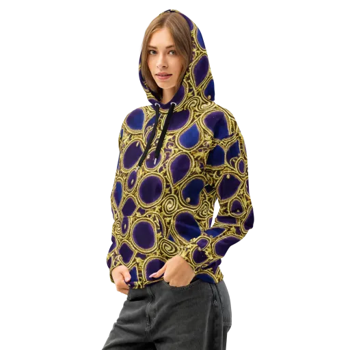 Gilded Midnight on a Cotton Hoodie