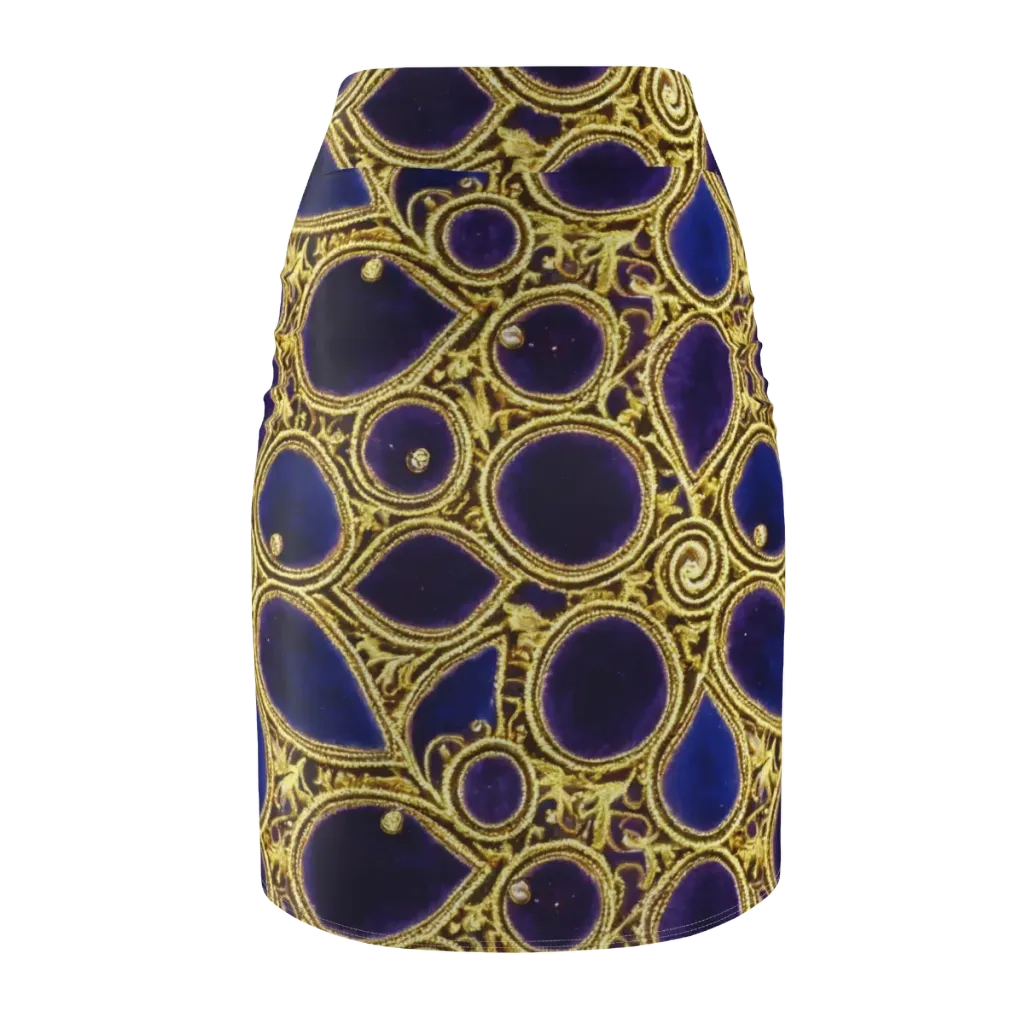 Gilded Midnight on Pencil Skirt — Back