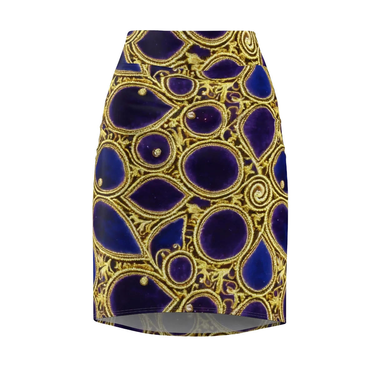 Gilded Midnight on Pencil Skirt — Front