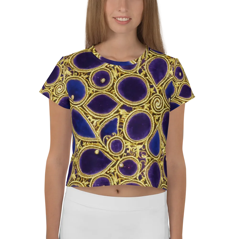 Gilded Midnight on Crop Tee — Front