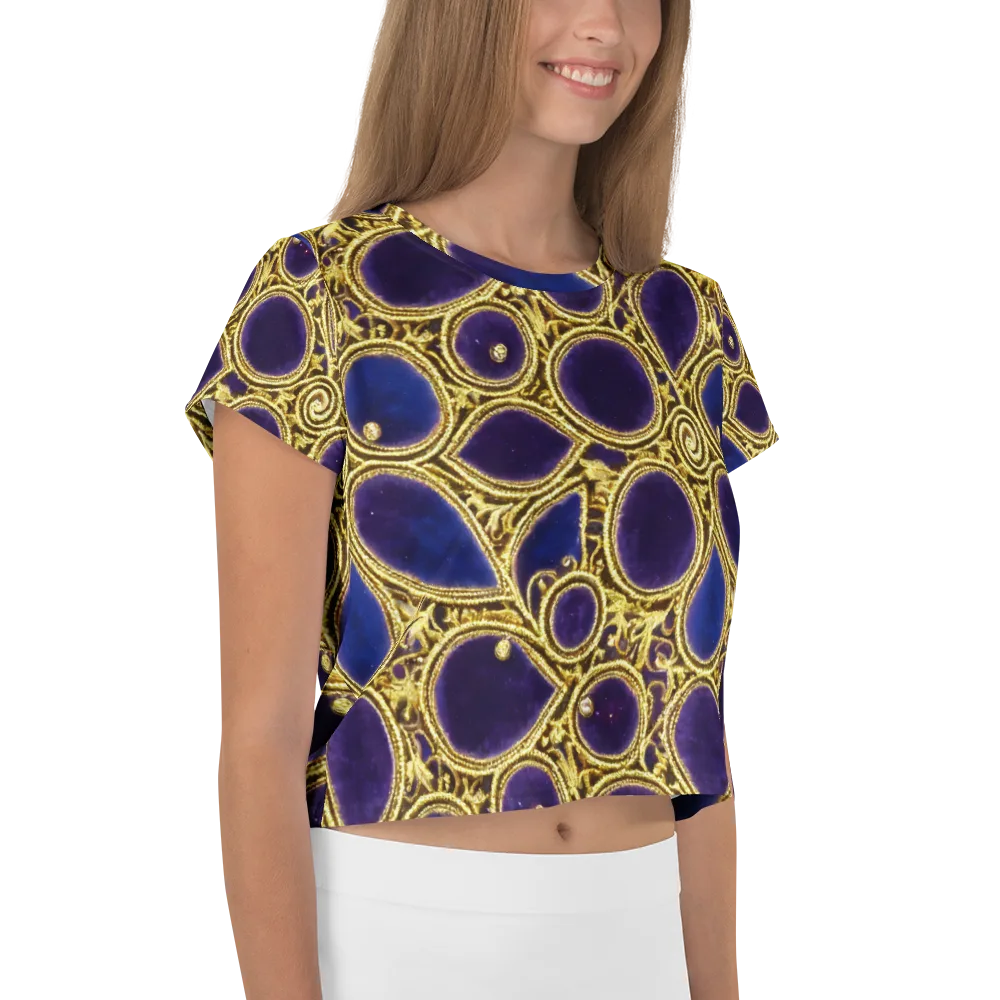 Gilded Midnight on Crop Tee — Right