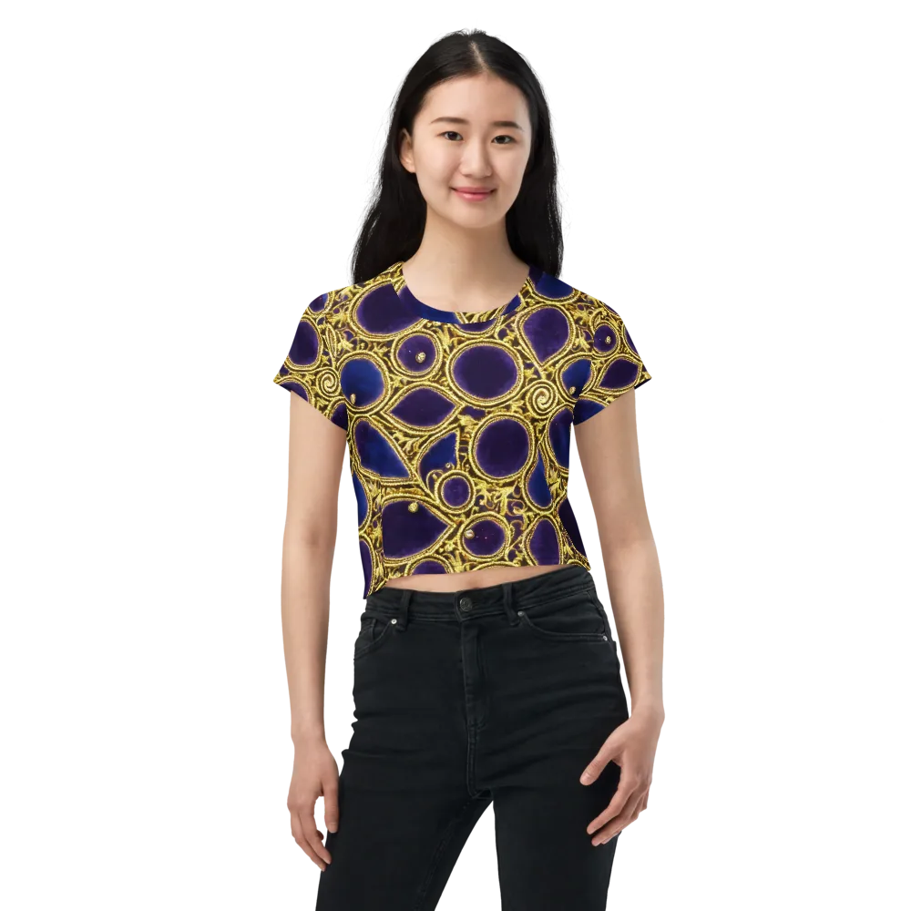 Gilded Midnight on Crop Tee — Front
