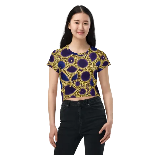 Gilded Midnight on a Crop Tee