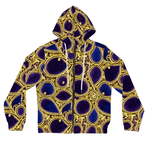 Gilded Midnight on a Women's Full-Zip Hoodie