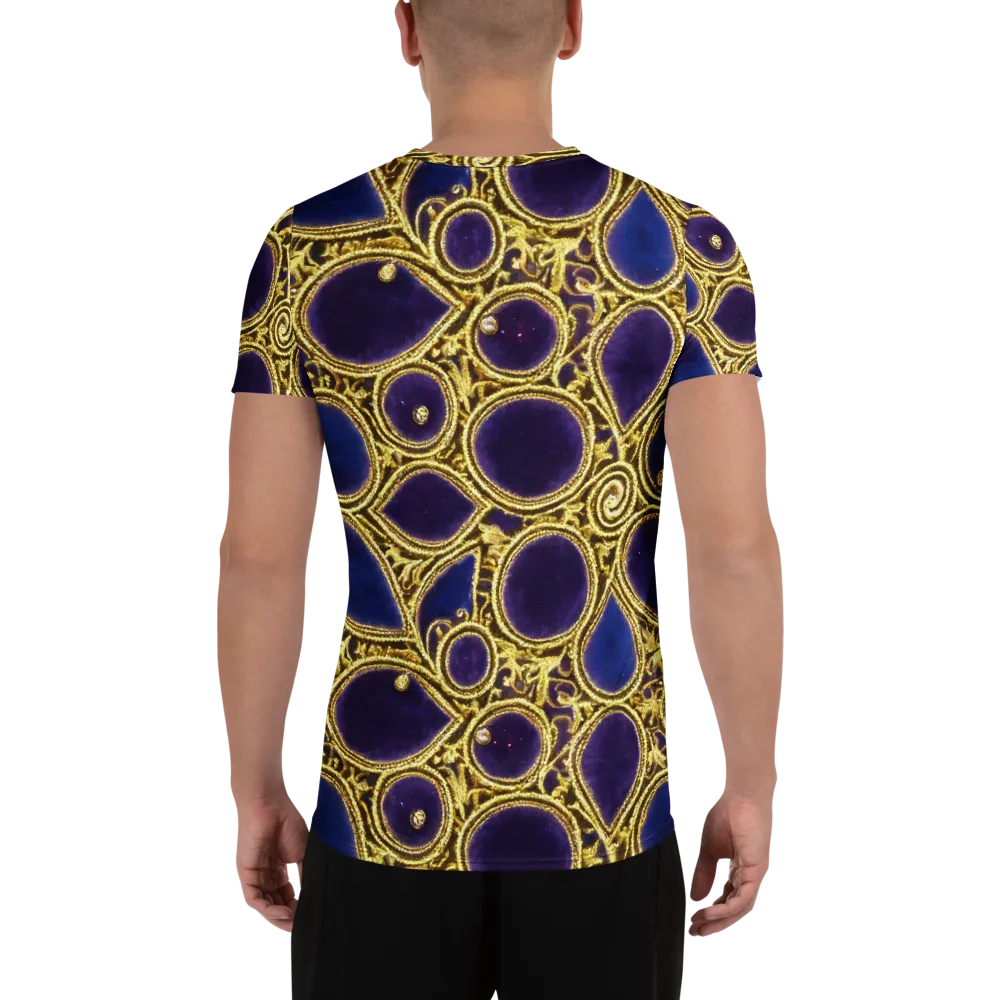 Gilded Midnight on Men's Athletic T-Shirt — Back