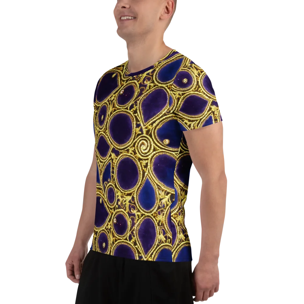 Gilded Midnight on Men's Athletic T-Shirt — Left