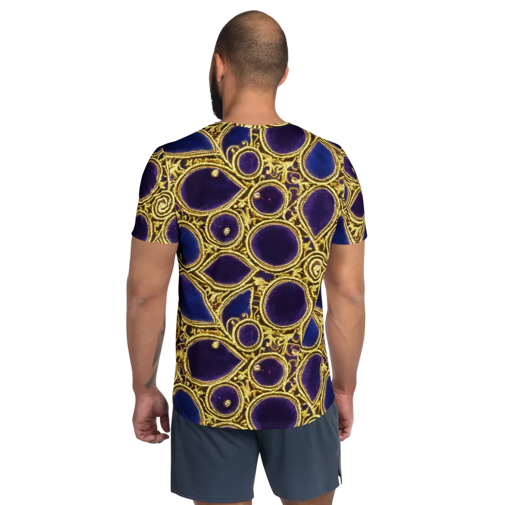 Gilded Midnight on Men's Athletic T-Shirt — Back